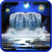 3D Night Waterfall LWP PRO