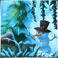 Winter Cartoon Forest