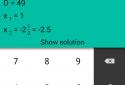 Solver Quadratic Equations / QuadCalc+ screenshot 1