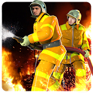 Modern Firefighter City Fire