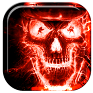 Fiery Skull Skeleton Live WP