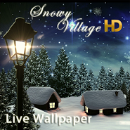 Snowy Village Wallpaper