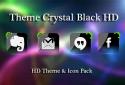 Theme Crystal Black Flat HD screenshot 1