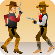 Western Cowboy Gun Blood