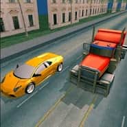 Truck Car Racing Highway