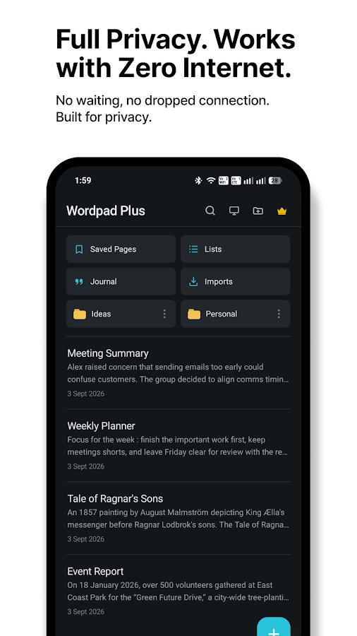 Wordpad Plus: Word Processor screenshot 3 Wordpad Plus: Word Processor screenshot 3