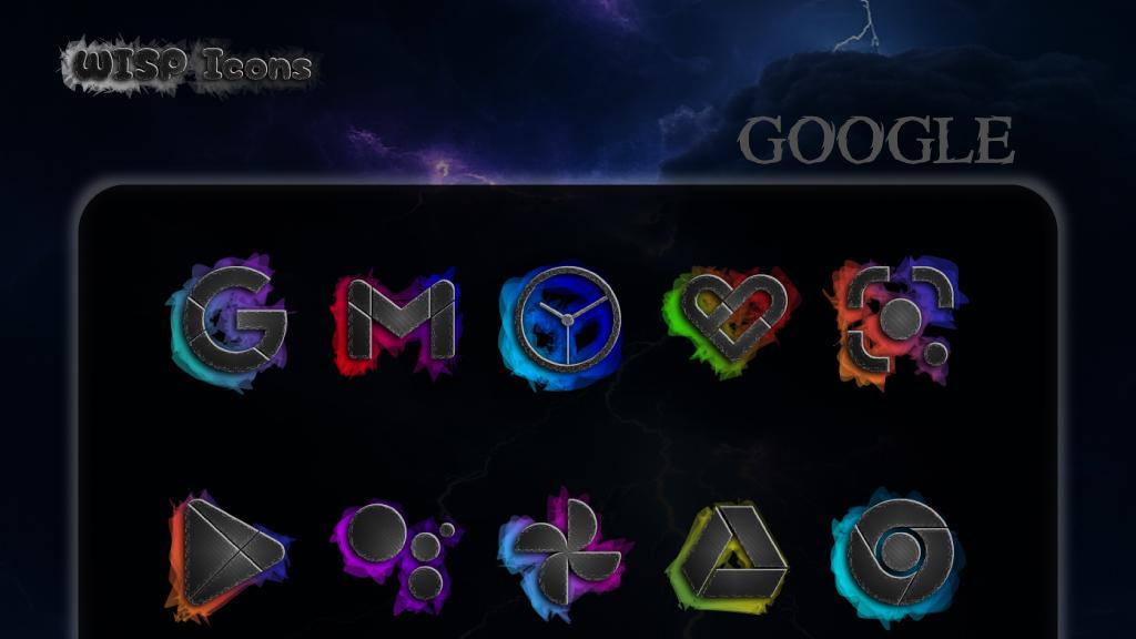 Wisp Dark - AMOLED App Icons screenshot 2 Wisp Dark - AMOLED App Icons screenshot 2