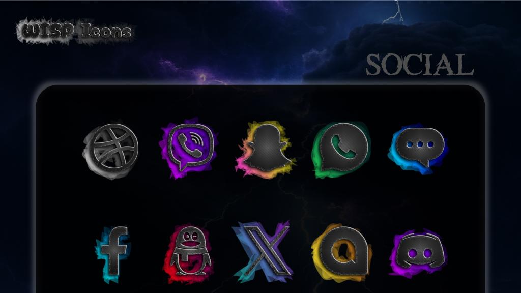 Wisp Dark - AMOLED App Icons screenshot 3 Wisp Dark - AMOLED App Icons screenshot 3