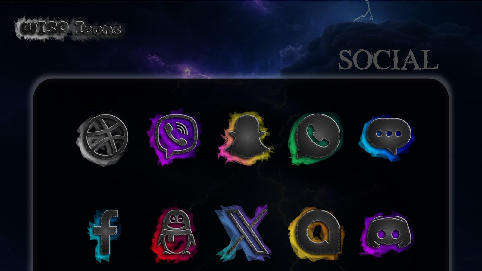 Wisp Dark - AMOLED App Icons screenshot 8 Wisp Dark - AMOLED App Icons screenshot 8