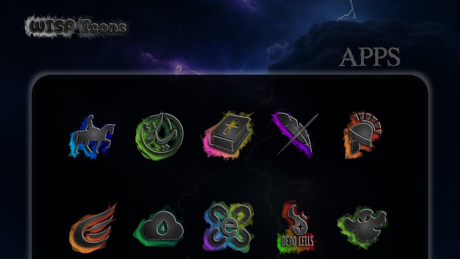 Wisp Dark - AMOLED App Icons screenshot 9 Wisp Dark - AMOLED App Icons screenshot 9